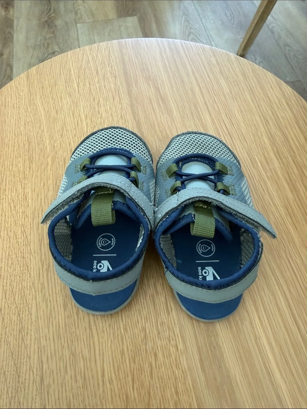 Size 6C See Kai Run blue/ grey flex sole sandals